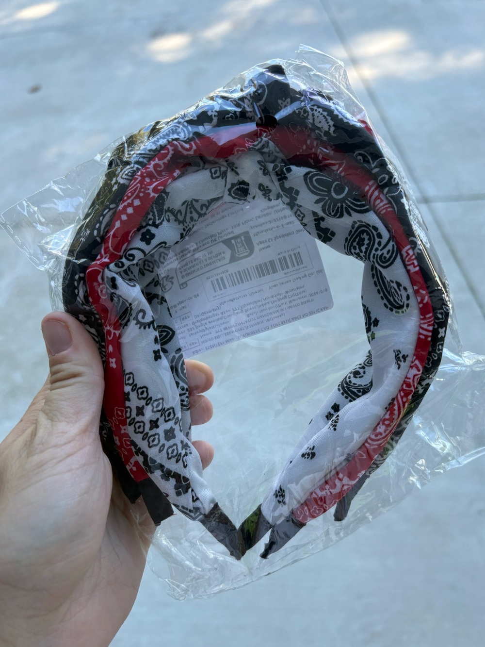 3 PAISLEY BANDANA HEADBANDS